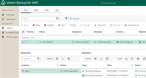 Veeam Backup For Aws Create The Ec2 Backup Policy Unixarena