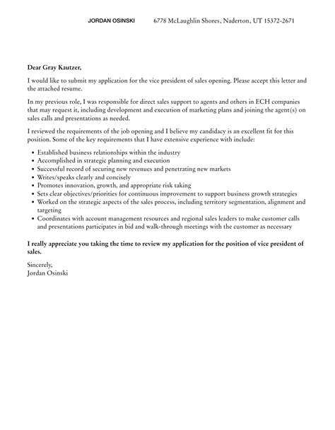 Vice President Of Sales Cover Letter Velvet Jobs Vice President Of Sales Cover Letter Velvet Jobs