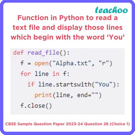 Write A Function In Python To Read A Text File Alpha Txt And Displays Write A Function In Python To Read A Text File Alpha Txt And Displays
